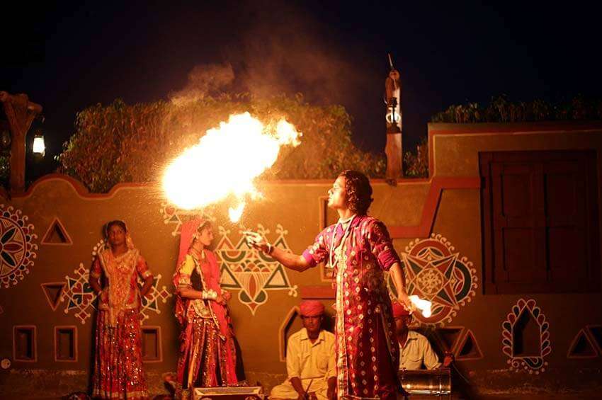 fire performance in Chokhi Dhani