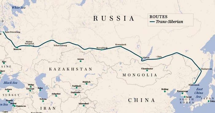 Trans Siberian Railway Map