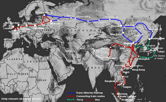 Trans Siberian Railway Routes