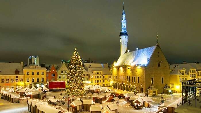 Enjoy the festive day at Tallinn, Estonia, one of the best places to spend Christmas in Europe
