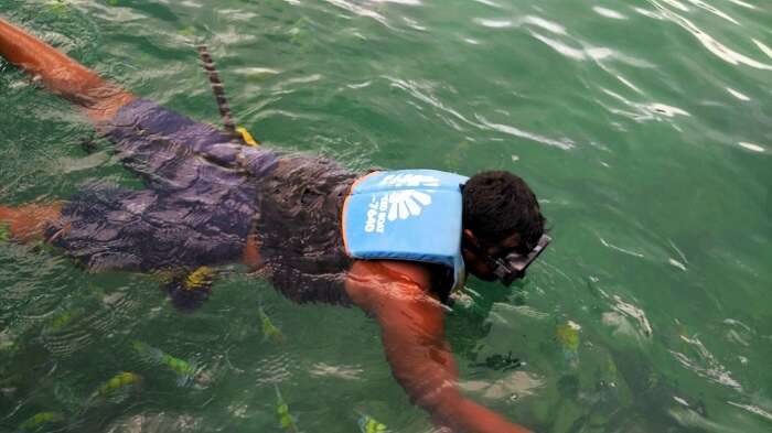 snorkeling in Krabi on honeymoon