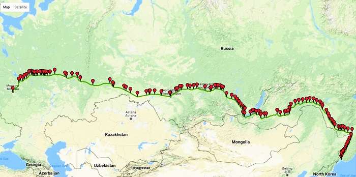 Trans Siberian Train Route 1