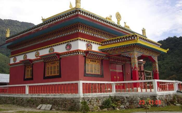 A view of Dubdi Monastery in Sikkim 
