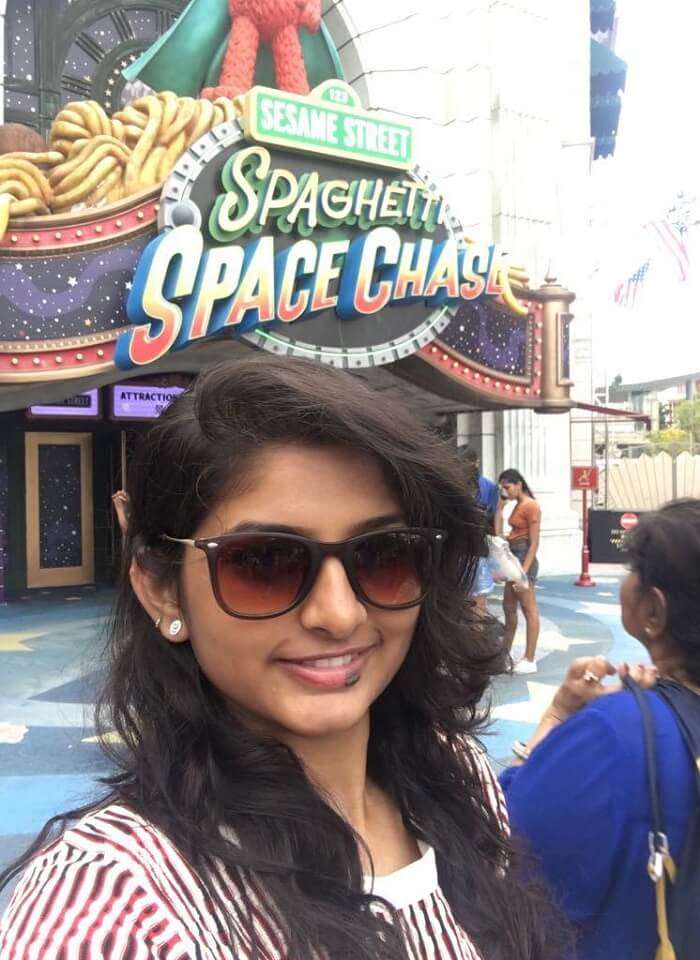 saurabhi singapore family trip: saurabhi sister enjoying at universal studios singapore