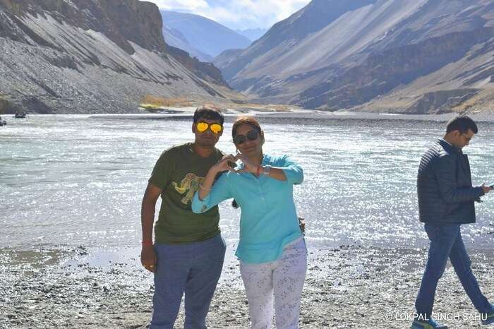 lokpal romantic trip to ladakh: lokpal and wife at pangong