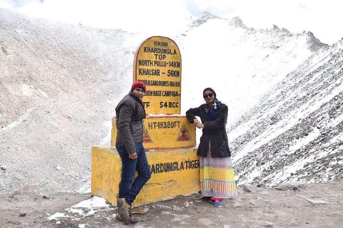 lokpal romantic trip to ladakh: lokpal and wife at khardungla