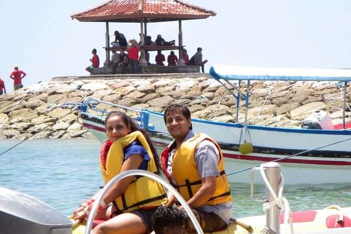 pankaj honeymoon trip to bali: jetskiing