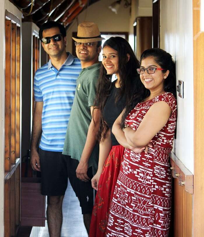 friends on a trip to kerala