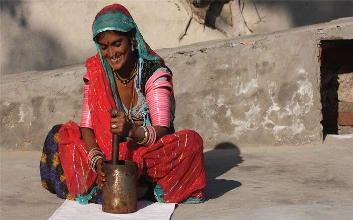 Local woman in Lakshman Sagar Rajasthan 