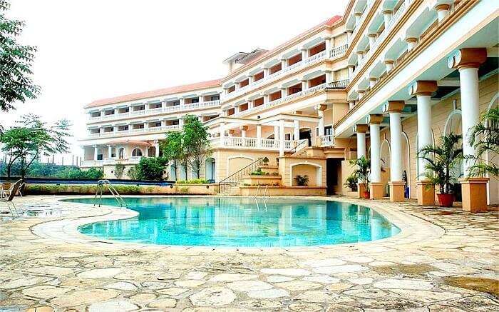 Pool view of the Lagoona Resort in Khandala in Mumbai 