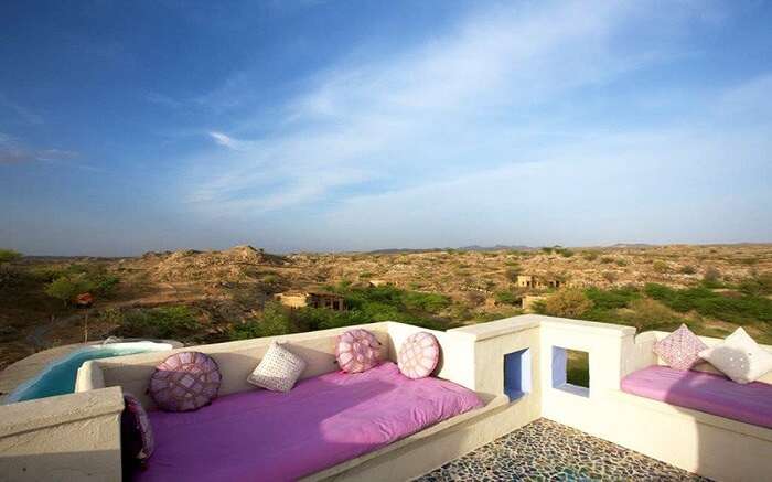 Terrace in Lakshman Sagar Resor