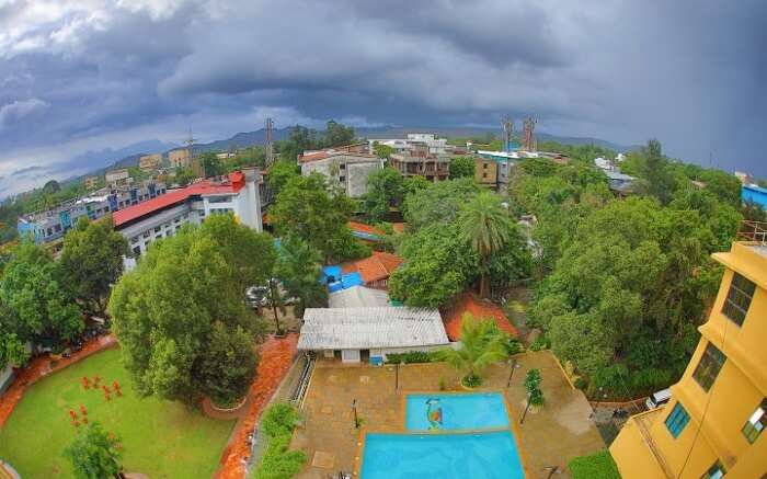 The top view of Krushnai Resort in Khandala 