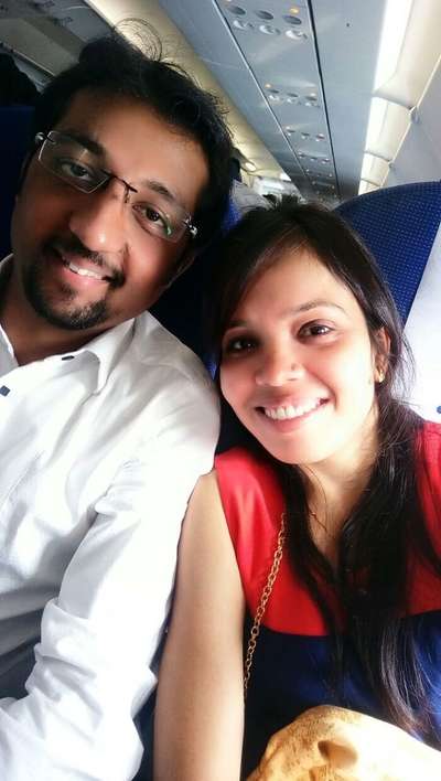 couple on a flight