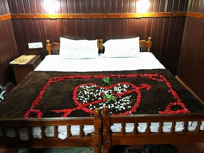 Romantic decoration for honeymoon
