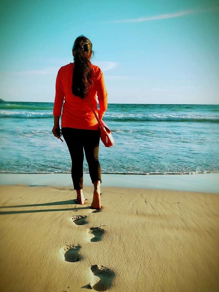 sandeep seychelles trip: walking on beach