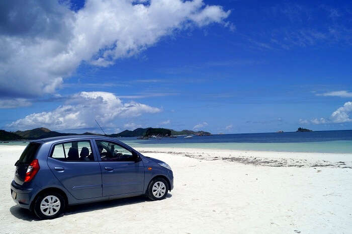 Keshav rented a car to explore Seychelles