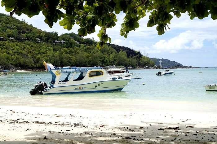 Keshav and his wife doing island hopping in Seychelles