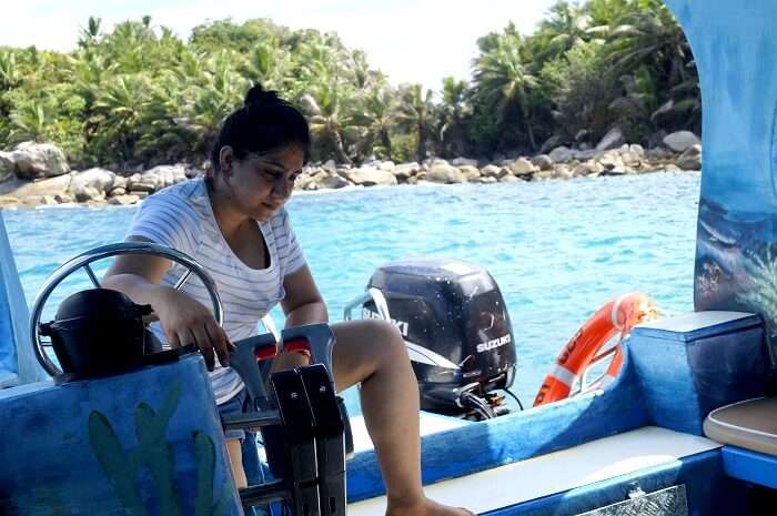 Glass bottom boat ride in Seychelles