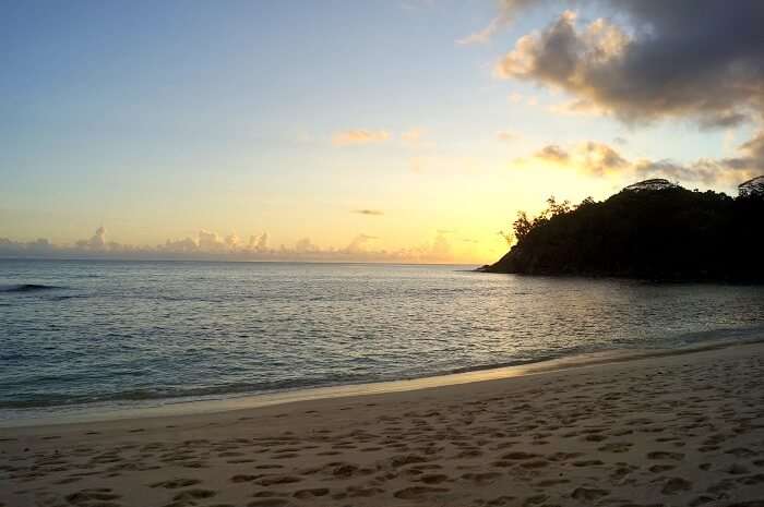 Sunset view of Seychelles