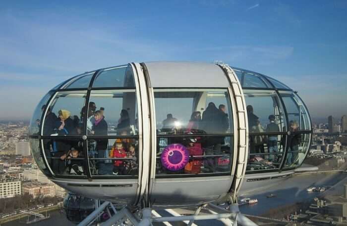 tầm nhìn ra London từ London Eye ở Anh