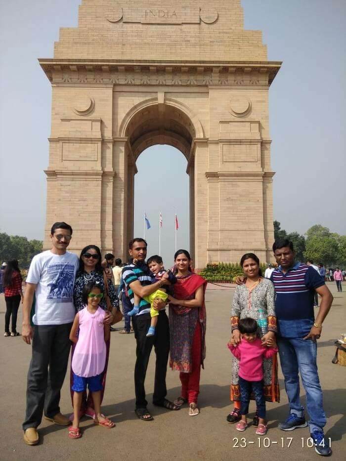  Shekhar's Family Near India Gate