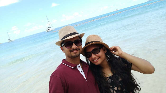 sandeep seychelles trip: sandeep and priya