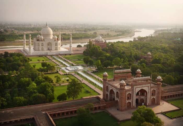 Taj Mahal top view