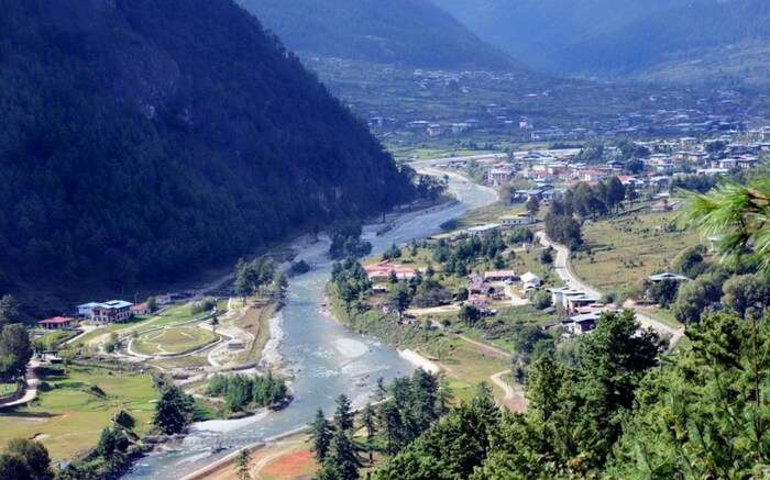 An aerial view of Haa Valley