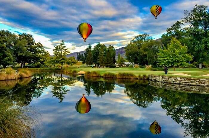 hot air balloon proposal in queenstown