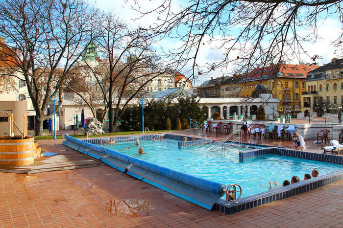 outdoor spa pool in budapest