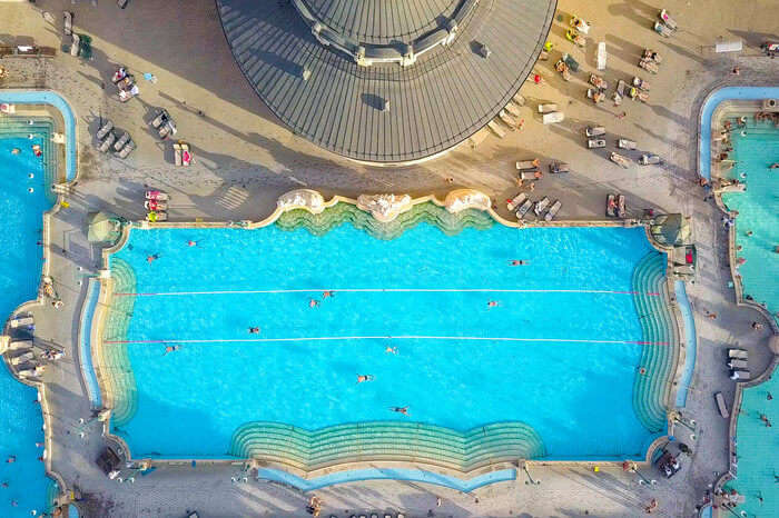 Gellert Spa pool from above