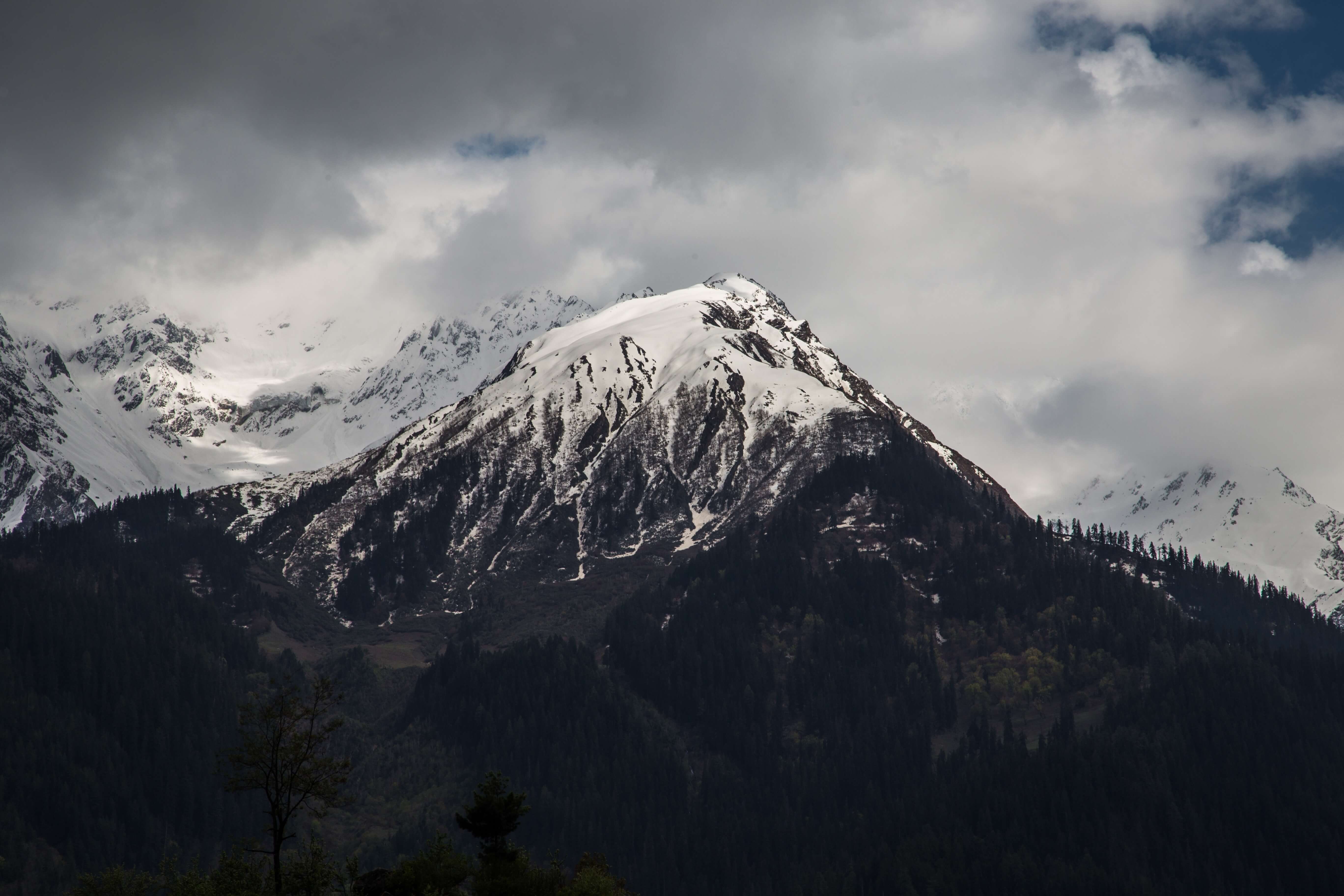 snowcovered mountain peak
