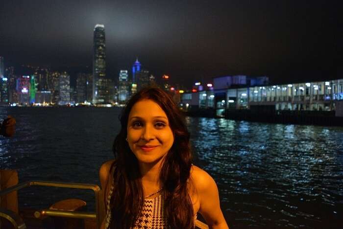 isha aggarwal hong kong family trip: at waterfront