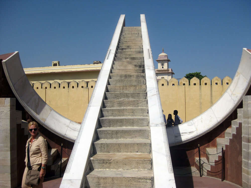 a staircase in jantar mantar 