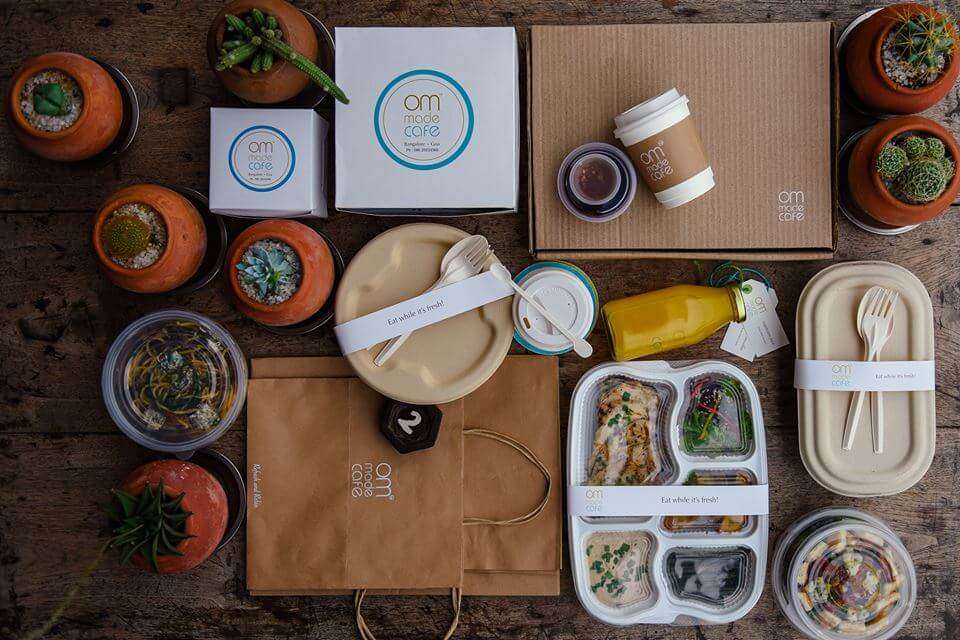 food on table of Om Made Cafe