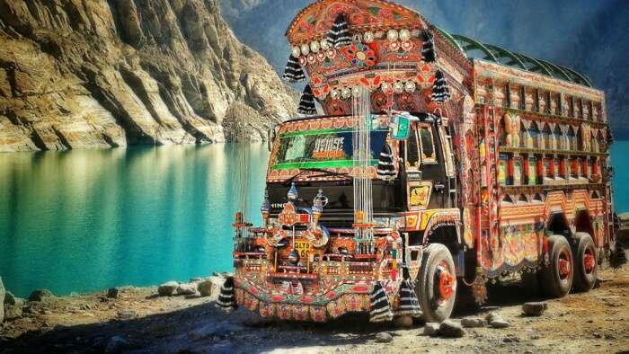 Colorfully decorated truck in Pakistan