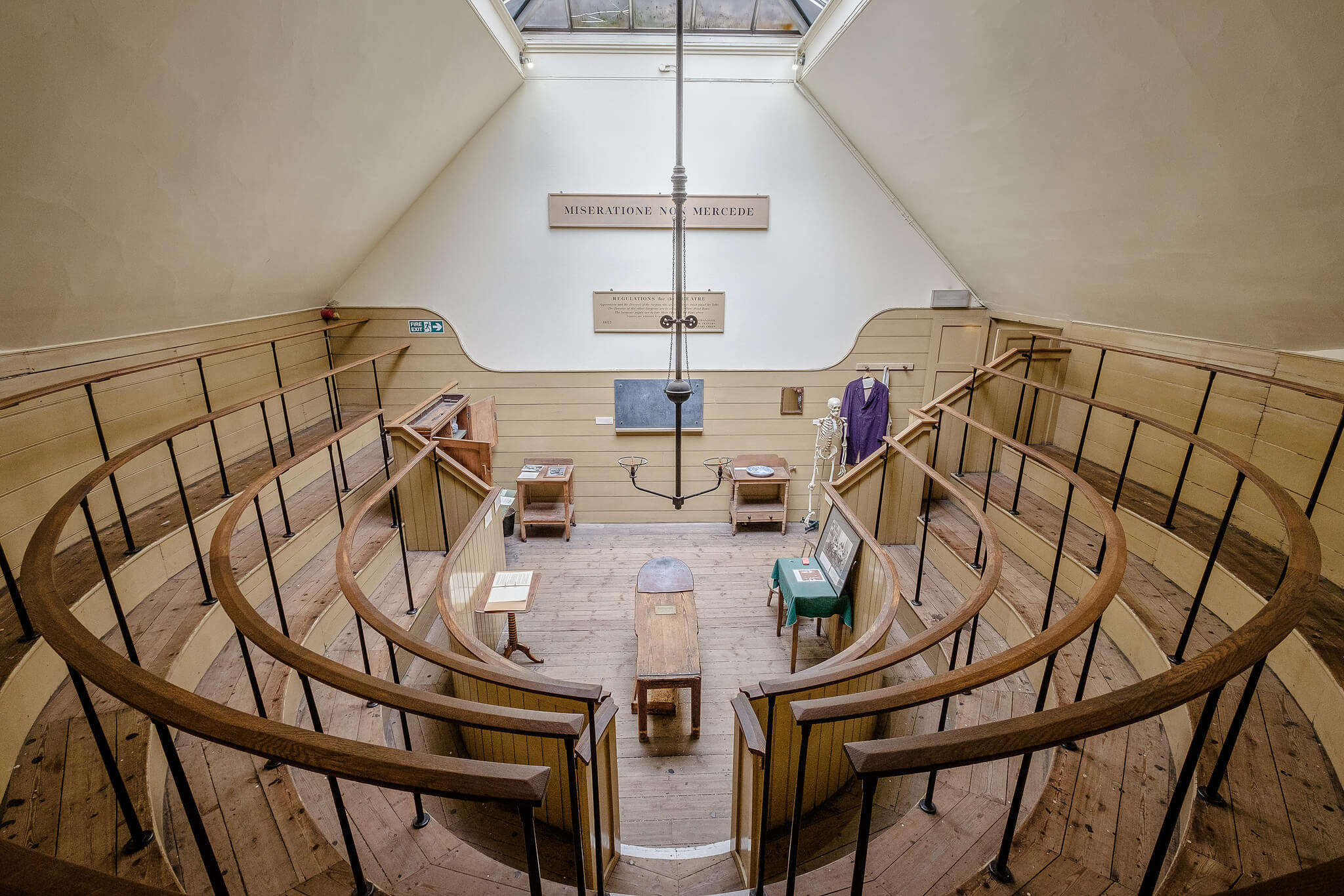 inside a wooden museum