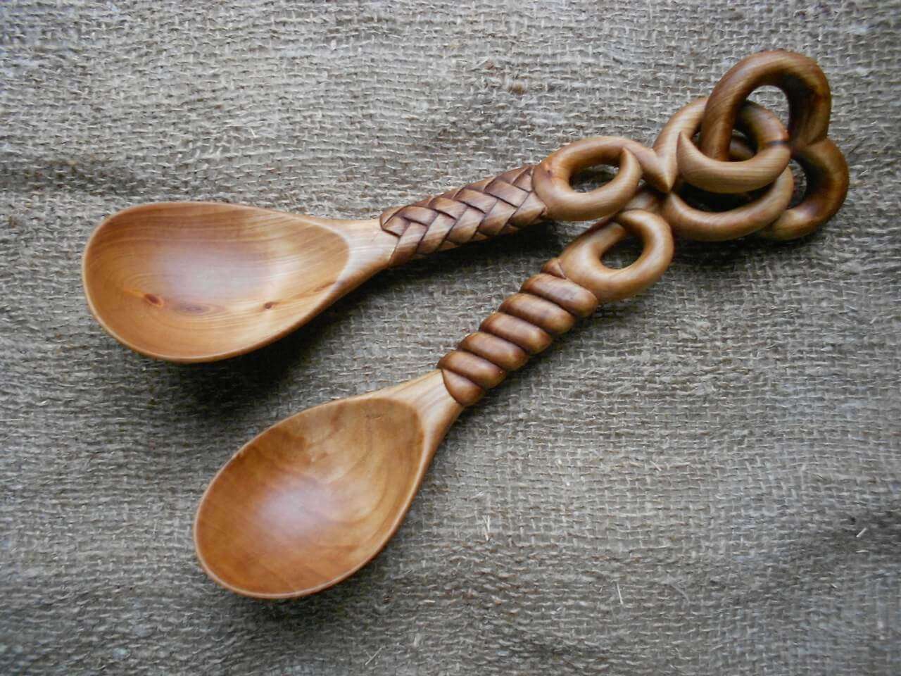 wooden carved spoons