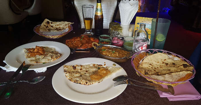 Indian food on table