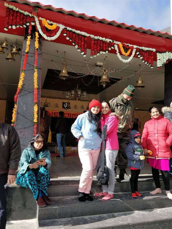 Chavi and her family having food in gangtok