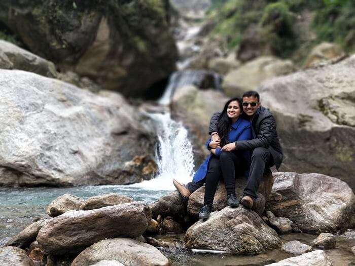 chavi and her husband at tsomgo lake