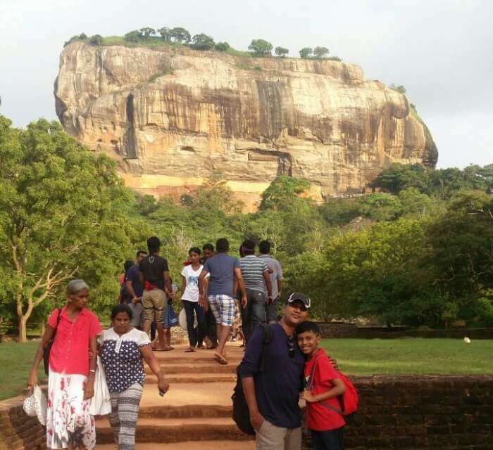 Rachna's family in Sigiriya