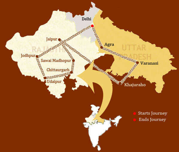 route of Rajasthan on wheels