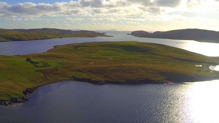 Linga island in scotland