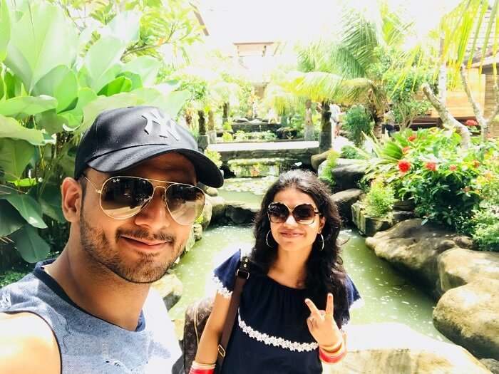Couple on Bali honeymoon