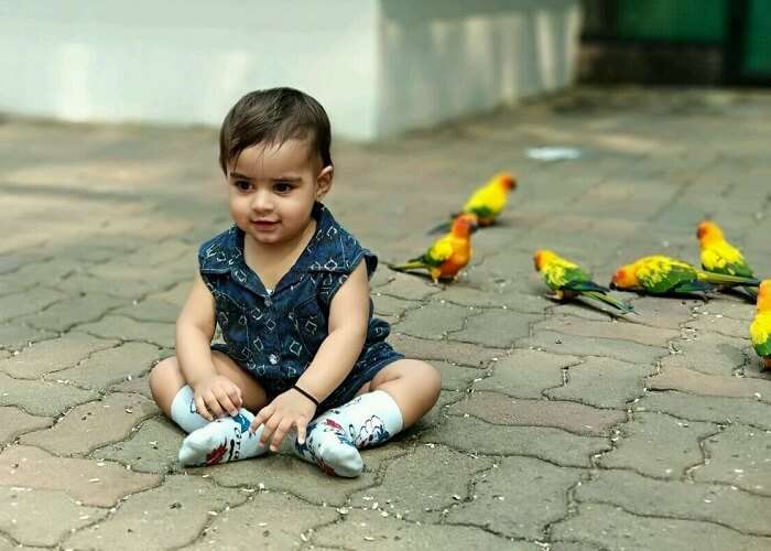 kid at a marine park in bangkok