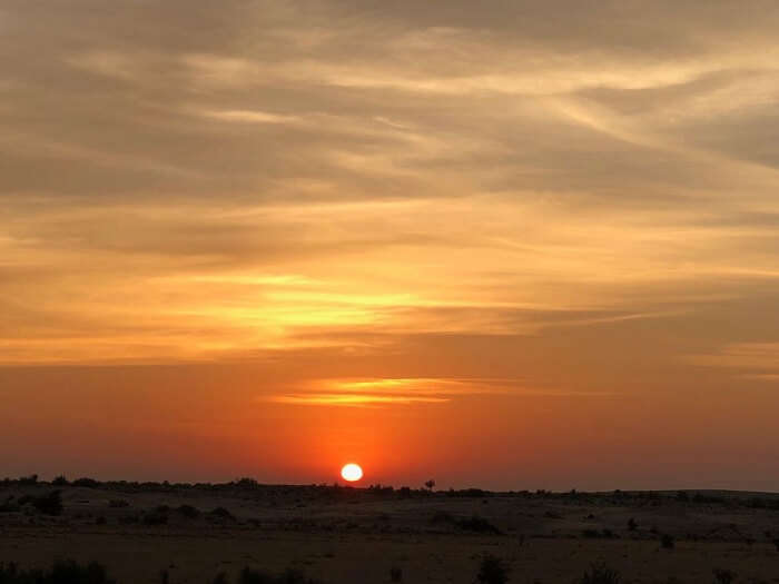 sunset in jaisalmer