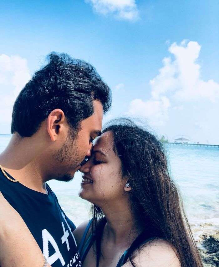 nihal and his wife at sun island resort
