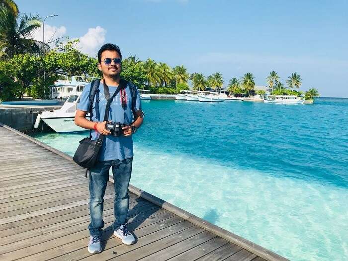 nihal and his wife in maldives