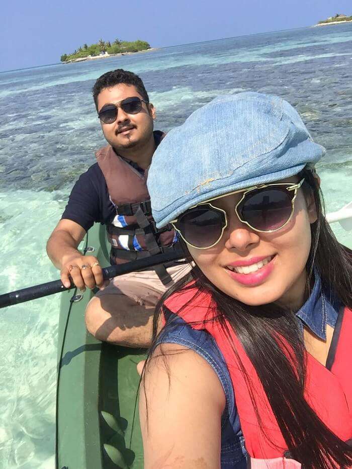 sushmita maldives honeymoon: day 1 kayaking